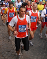 Angelo Coccia in primo piano seguito da Leonardo Ferrazzoli e Paolo Cristofaro (foto di Paolo Chini)