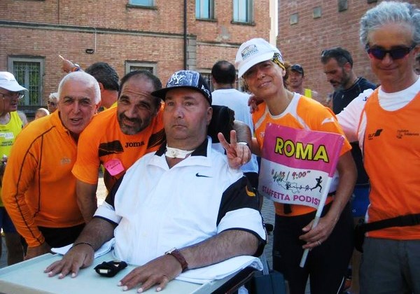 Paolo Bulgarelli insieme ai nostri orange Raffaele, Fabrizio, Maria e Giovanni