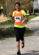 Isabella impegnata nel lunghissimo pre maratona