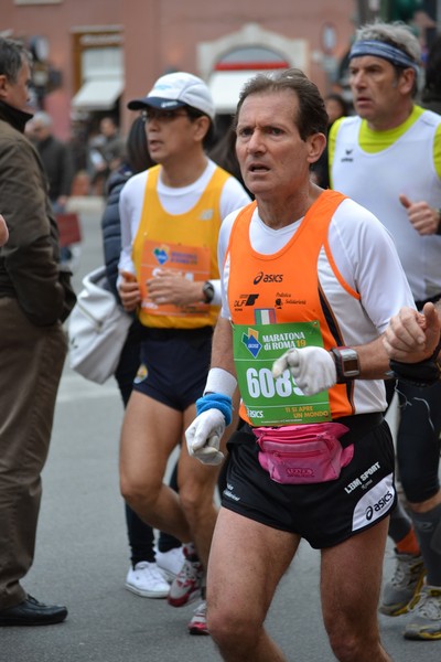 Marziale Feudale al 32 km della maratona di Roma