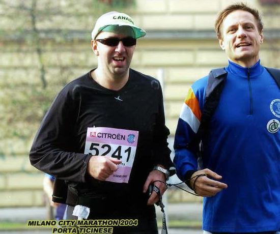 Mike Cordino alla Maratona di Milano del 2004