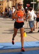 Gianluca Corda sul traguardo della Millennium Running