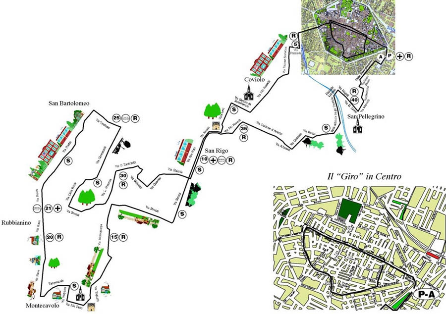 Mappa della Maratona della Citt di Reggio Emilia