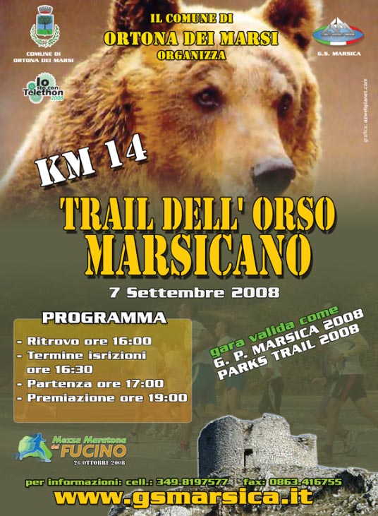 Locandina del Trail dell'Orso Marsicano