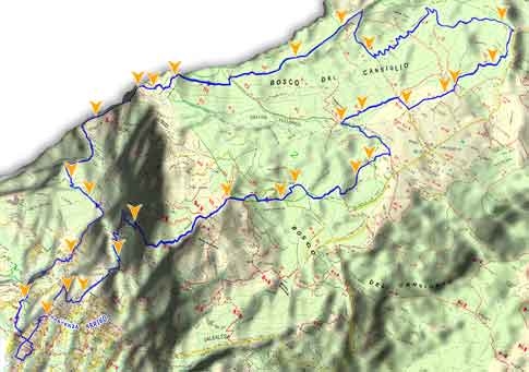 Mappa dell'Ecomaratona dei Cimbri