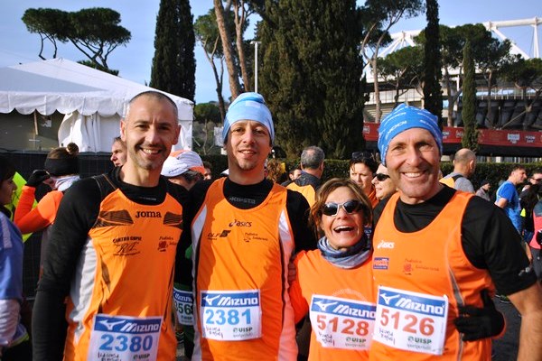 Gli atleti orange Andrea Nardi, Claudio Panci, Laura Zavatti e Andrea Stern