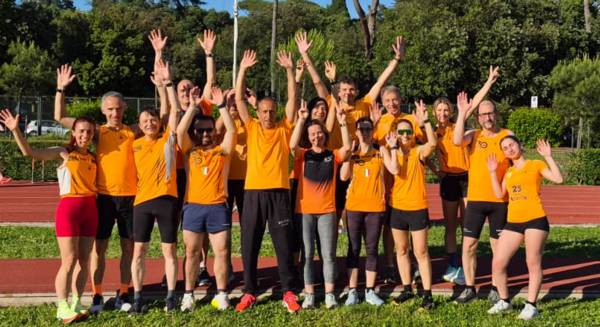 Gli allievi delle scuola dello Stadio delle Terme di Caracalla