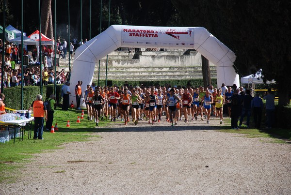 La partenza della Maratona a staffetta